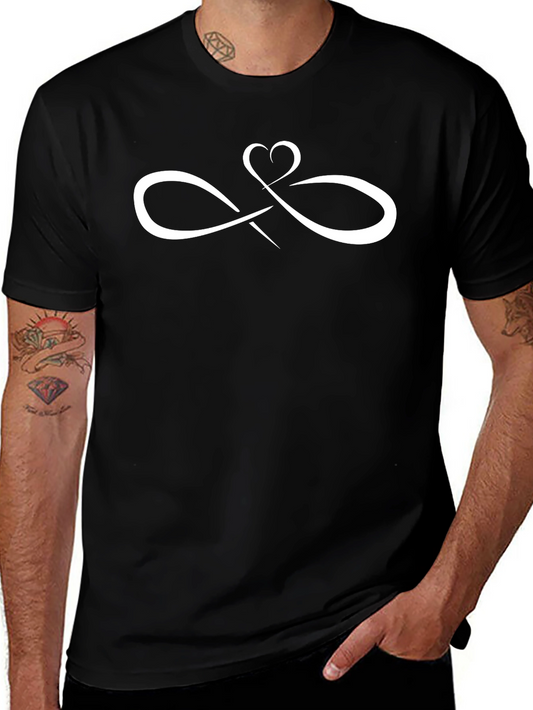Heart Infinity Graphic Tee - Trendy Casual Top