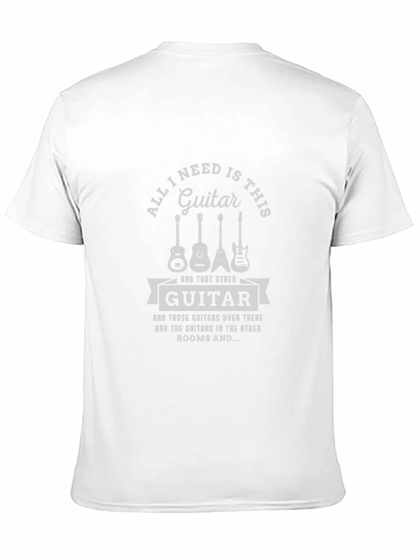 All I Need is This Guitar Black Graphic T-Shirt