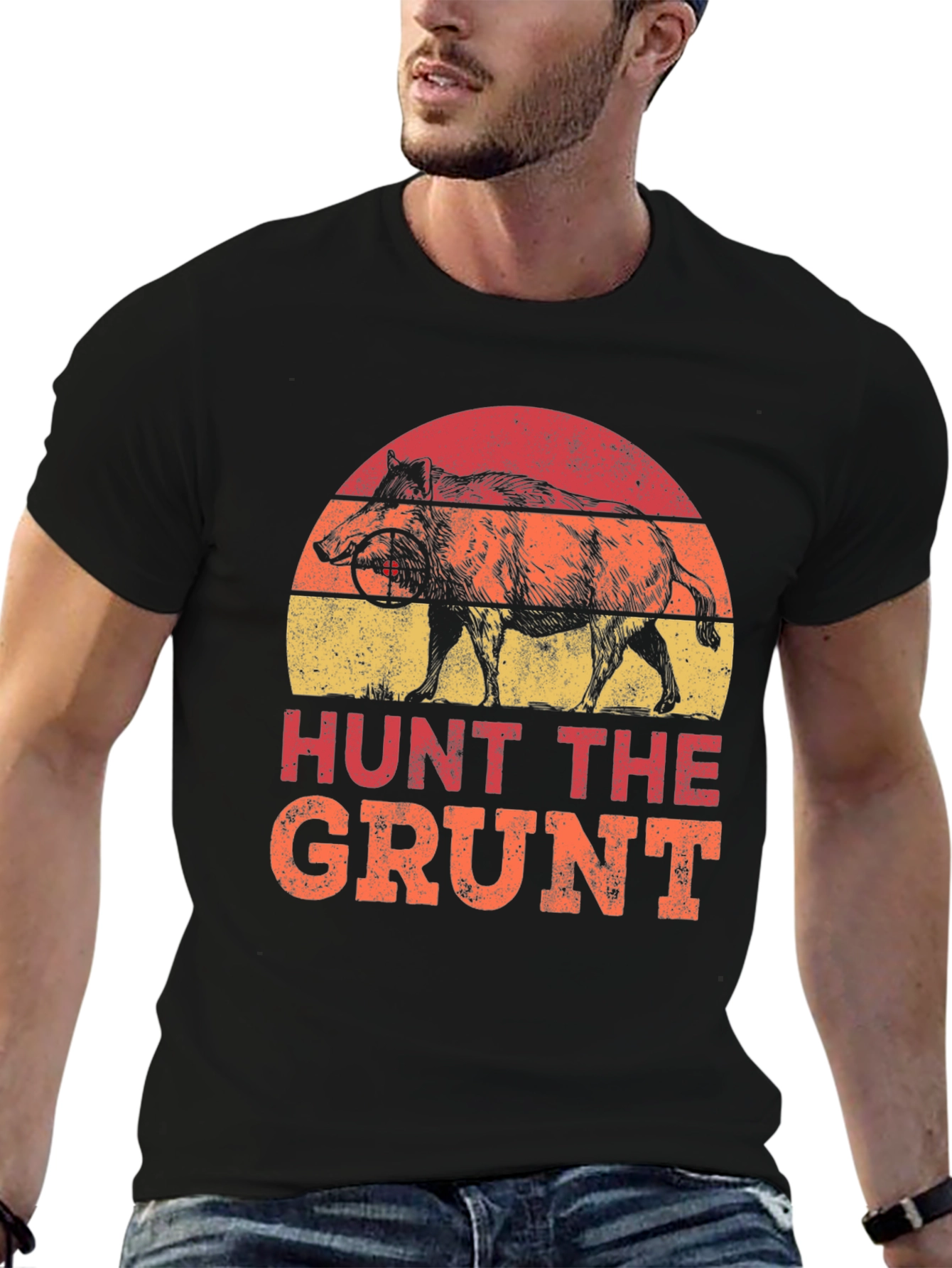 Hunt the Grunt T-Shirt - Wild Boar Hunter Tee