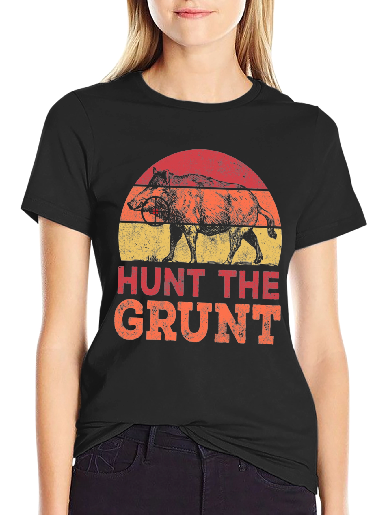 Hunt the Grunt T-Shirt - Wild Boar Hunter Tee