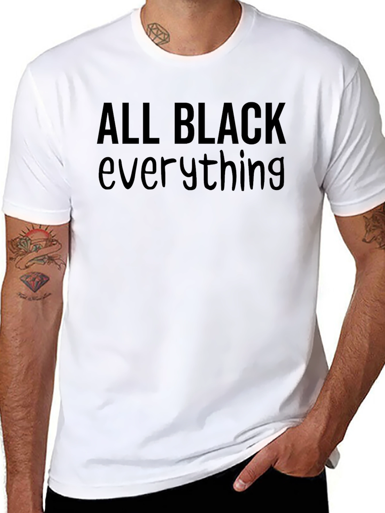 All Black Everything Graphic Tee