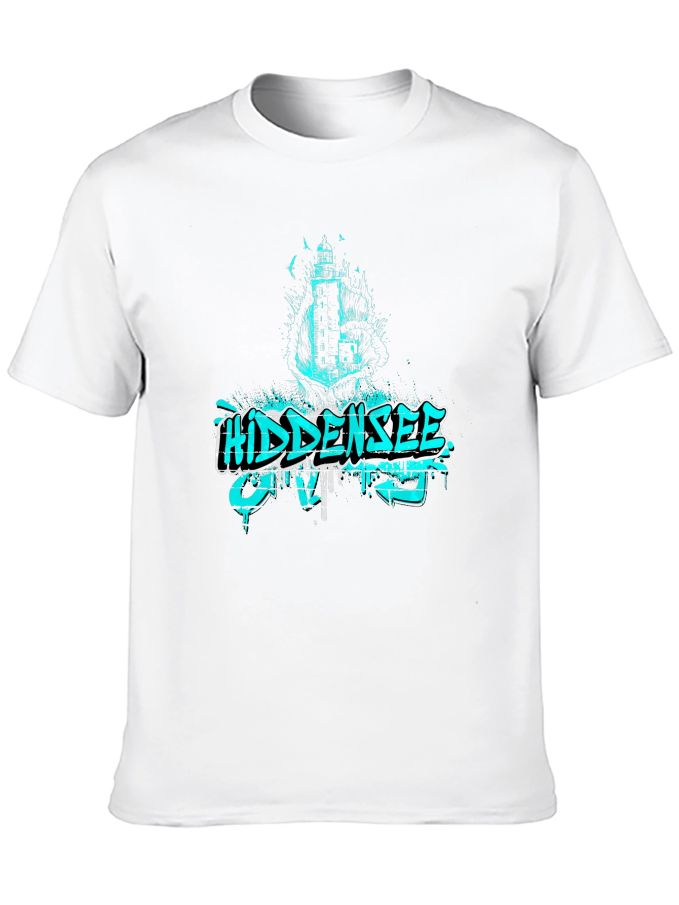 Hidden Sea Lighthouse Graphic T-Shirt