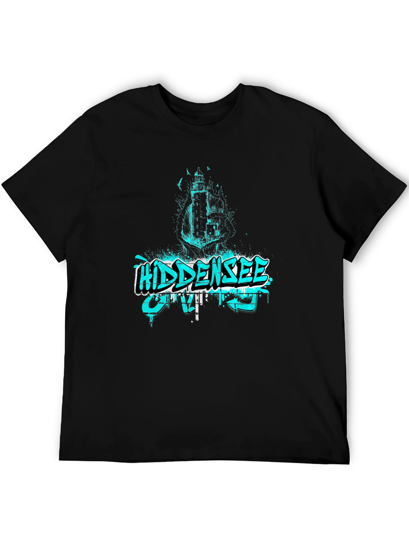 Hidden Sea Lighthouse Graphic T-Shirt