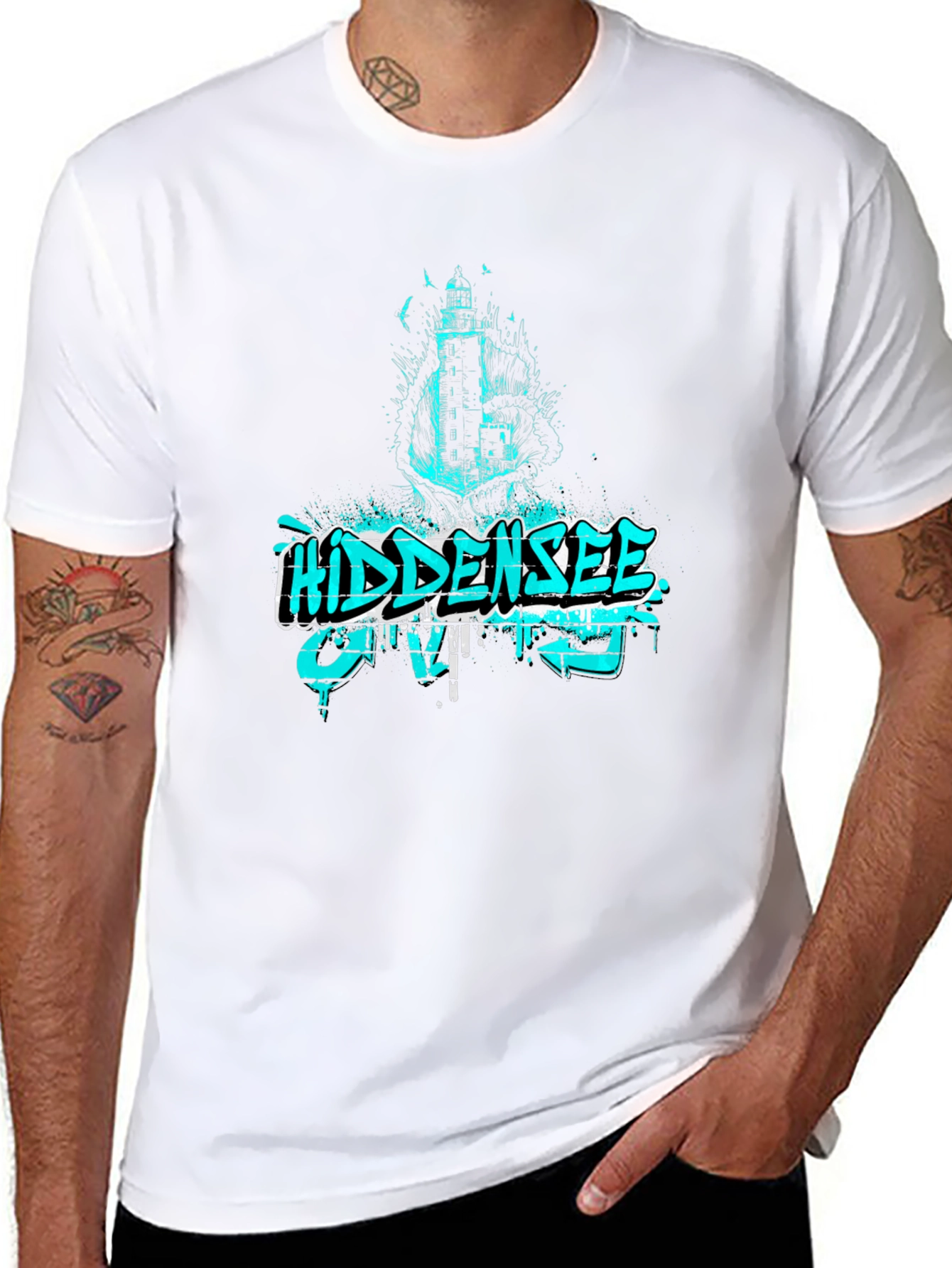 Hidden Sea Lighthouse Graphic T-Shirt