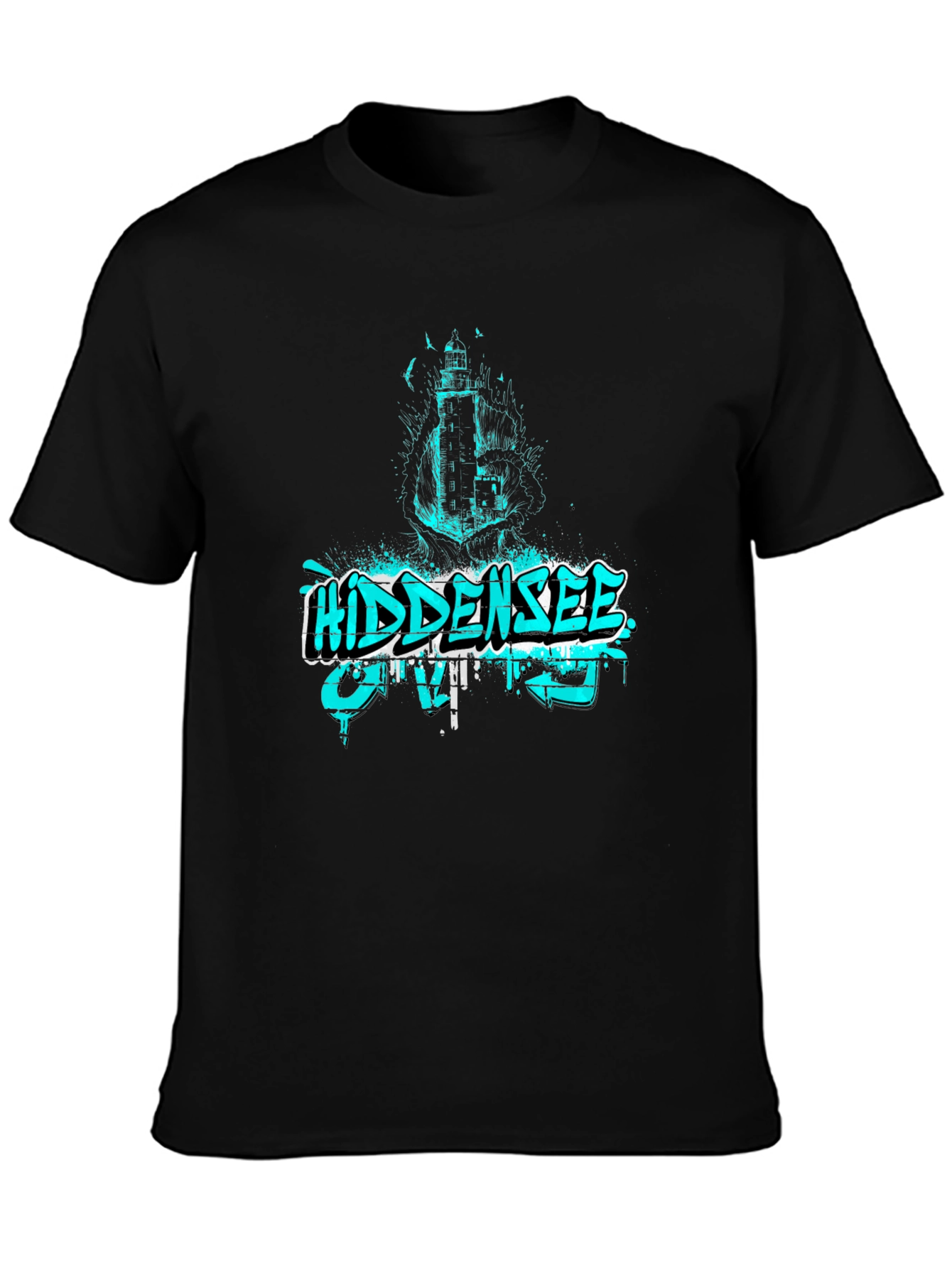 Hidden Sea Lighthouse Graphic T-Shirt