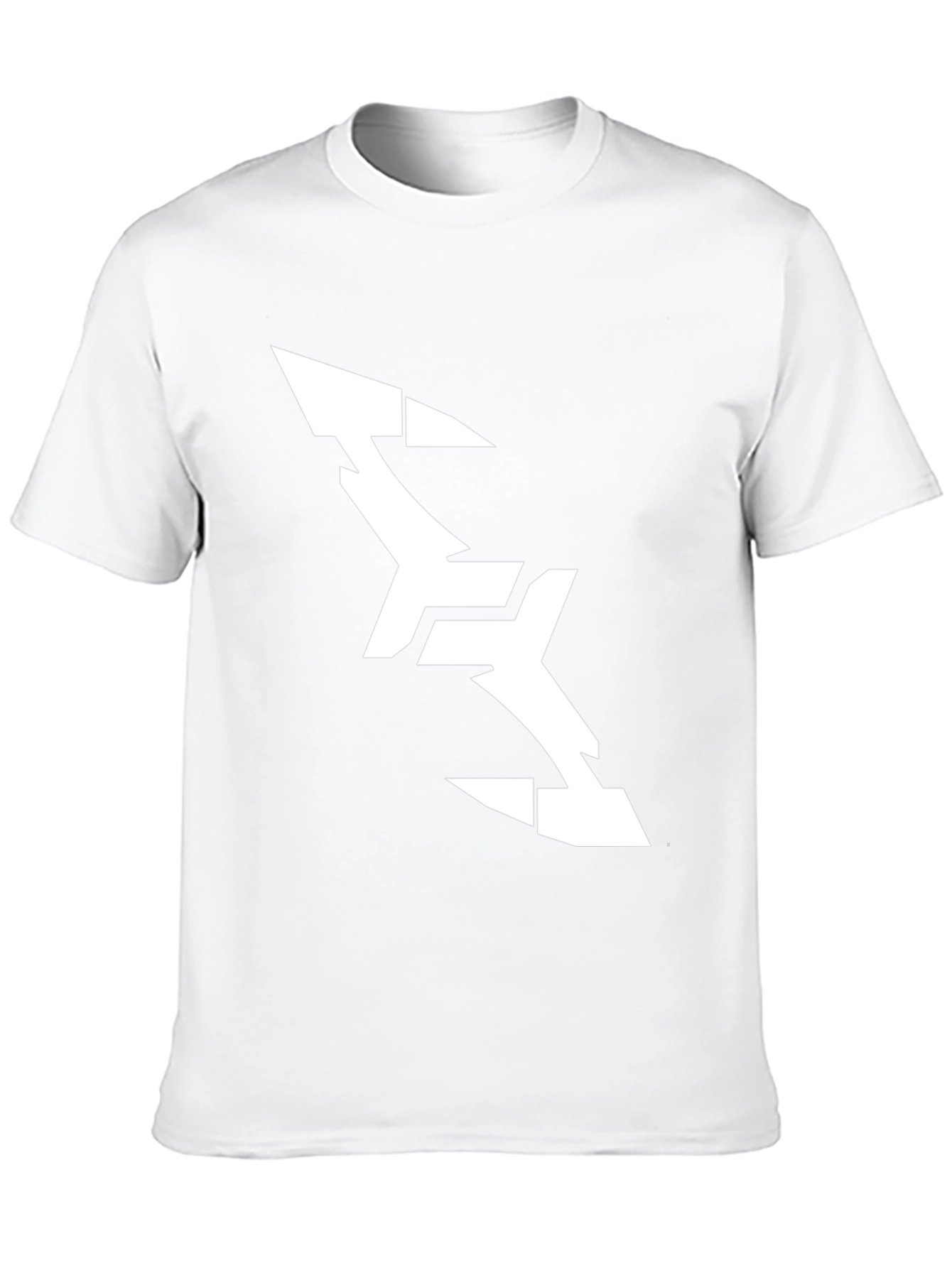 Abstract Arrow Graphic Tee - Modern Black T-Shirt