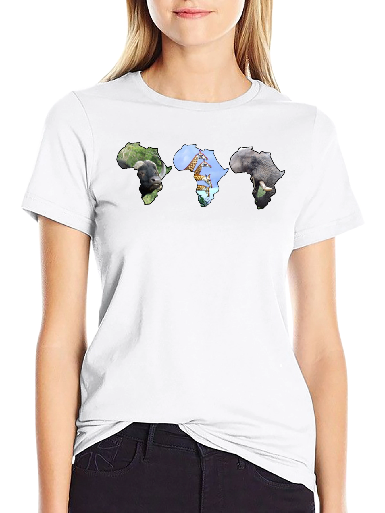 Africa Animal Silhouette Graphic Tee