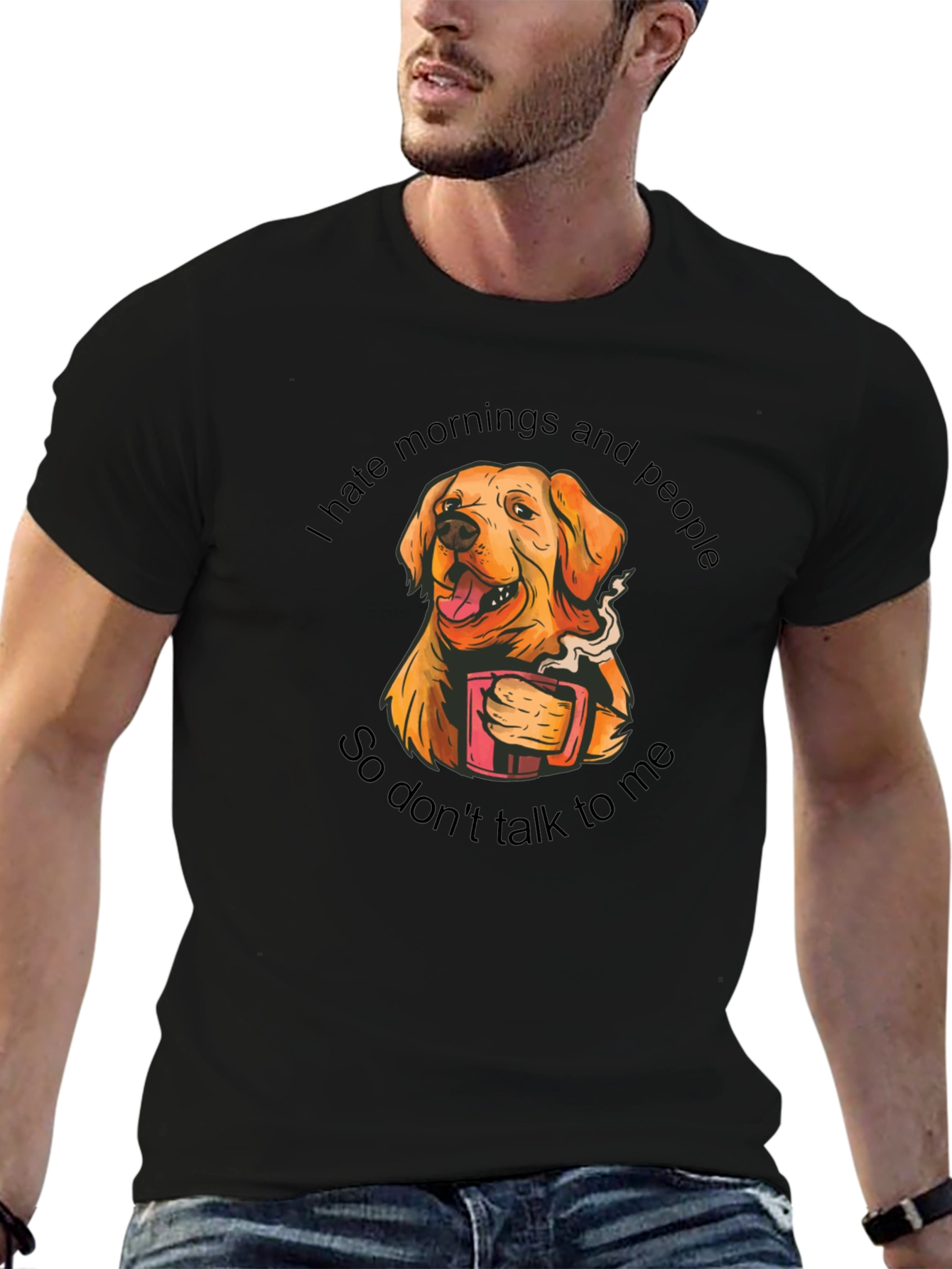 I Hate Mornings Dog Graphic Tee