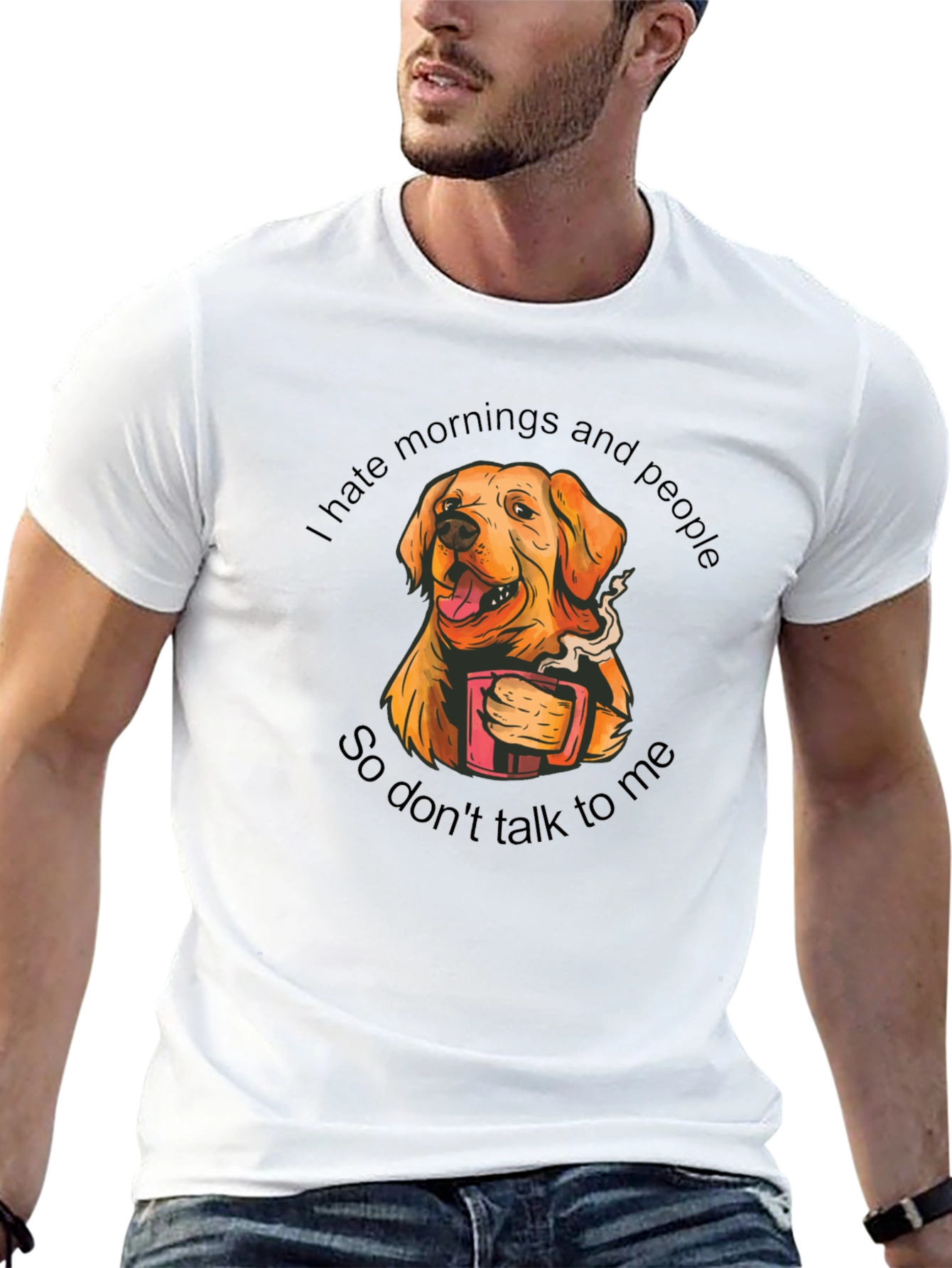 I Hate Mornings Dog Graphic Tee