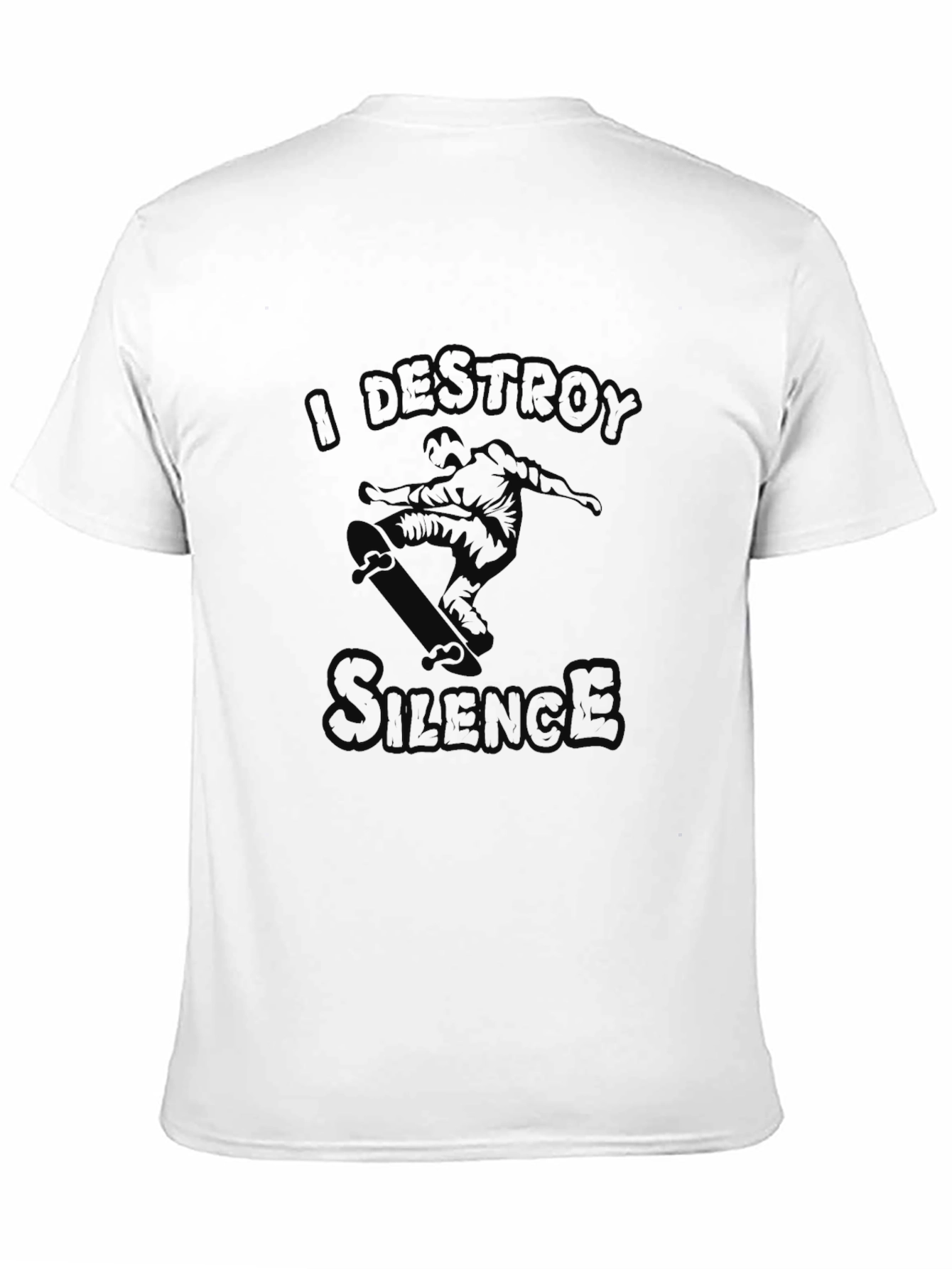 I DESTROY SILENCE Skateboarder Graphic Tee