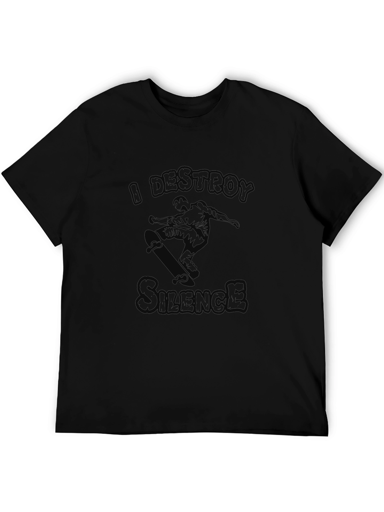 I DESTROY SILENCE Skateboarder Graphic Tee