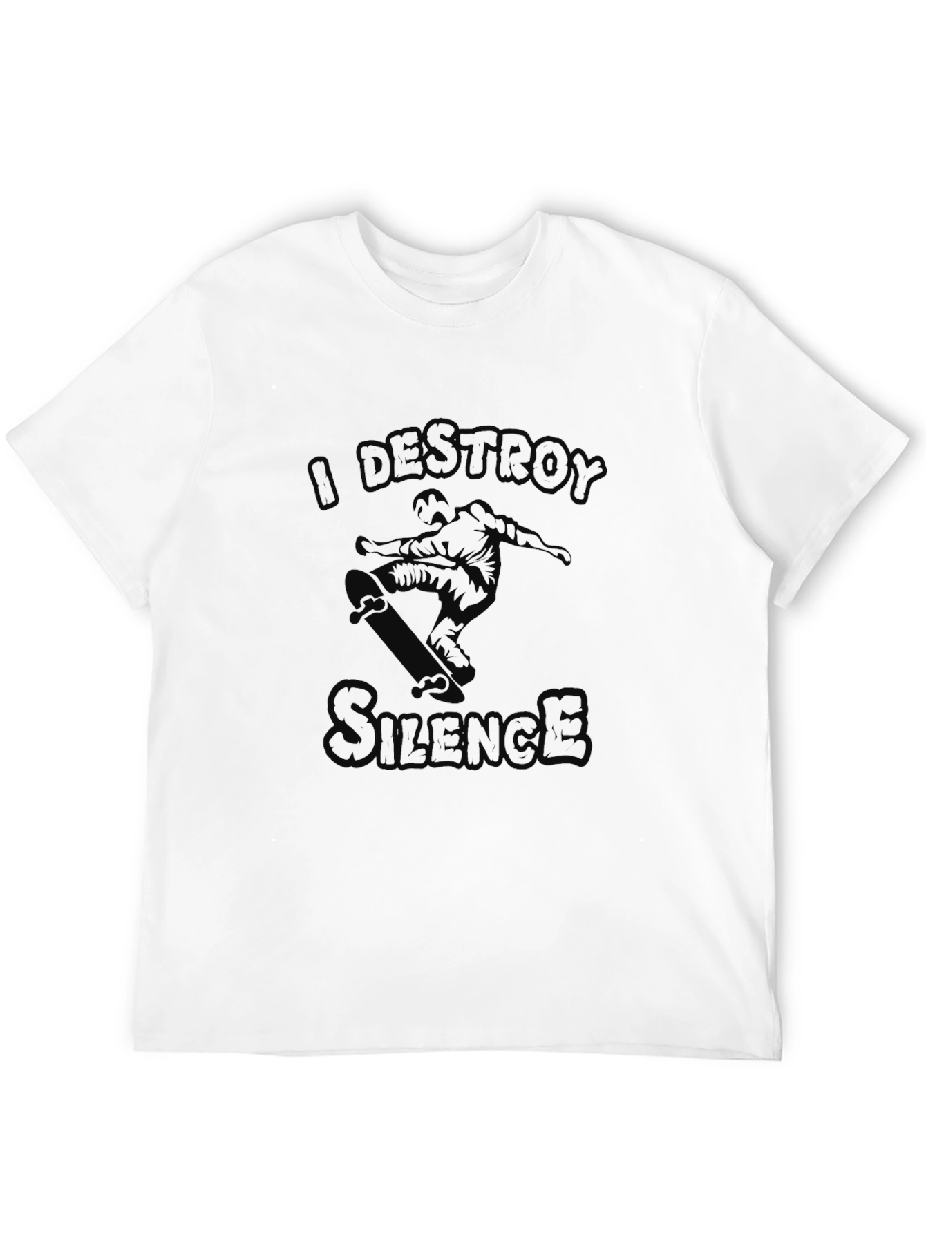I DESTROY SILENCE Skateboarder Graphic Tee