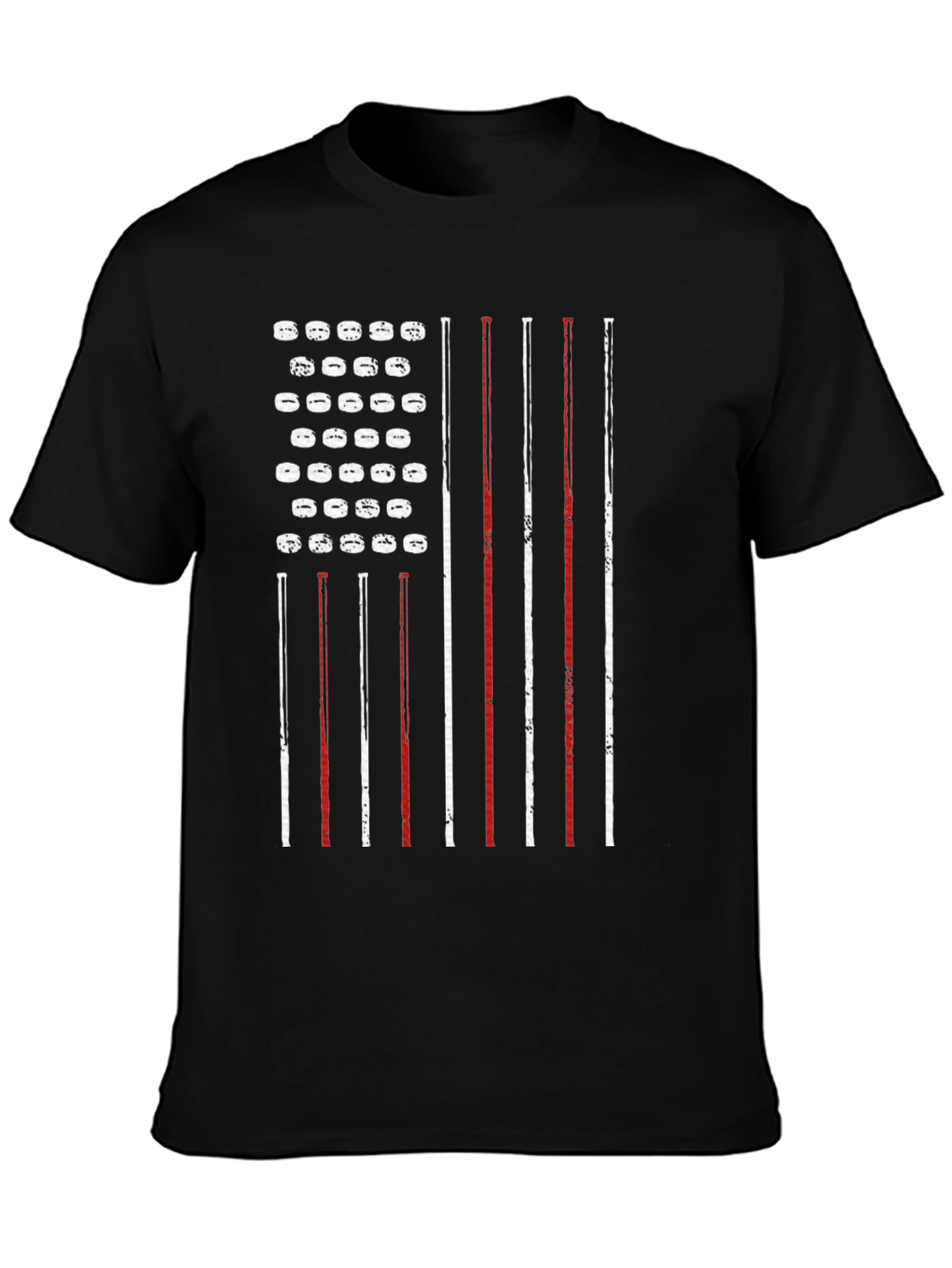 American Flag Hockey Puck Patriotic T-Shirt