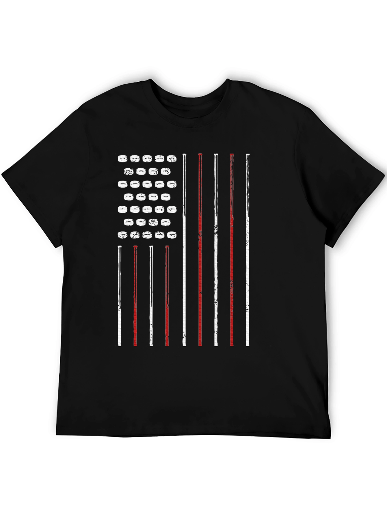 American Flag Hockey Puck Patriotic T-Shirt