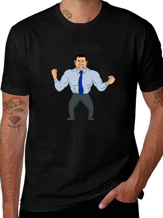 Angry Boss Cartoon Graphic T-Shirt