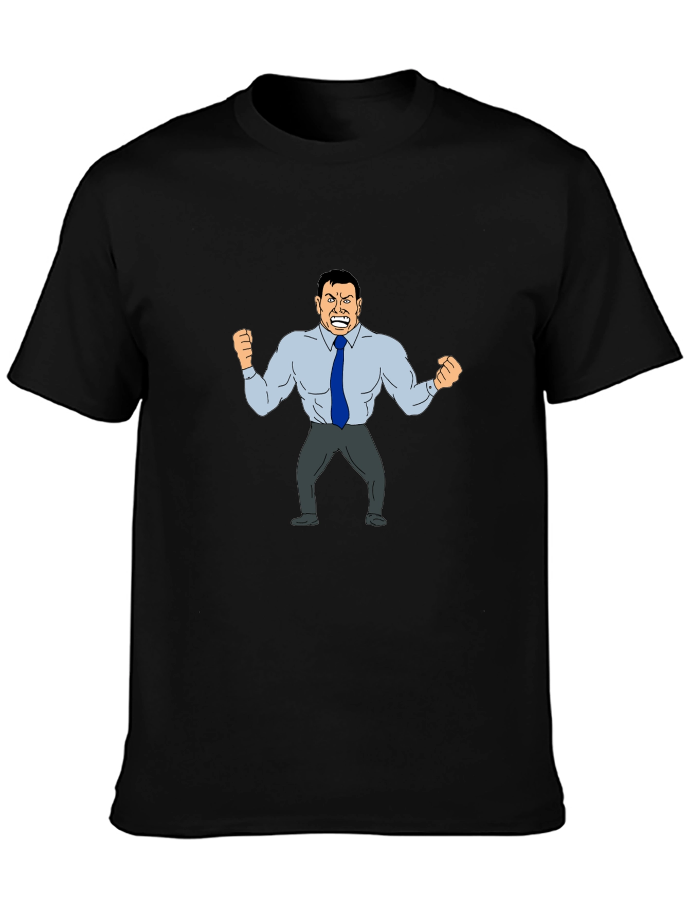 Angry Boss Cartoon Graphic T-Shirt