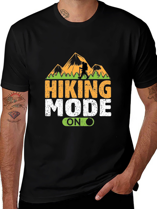 Hiking Mode On Black T-Shirt