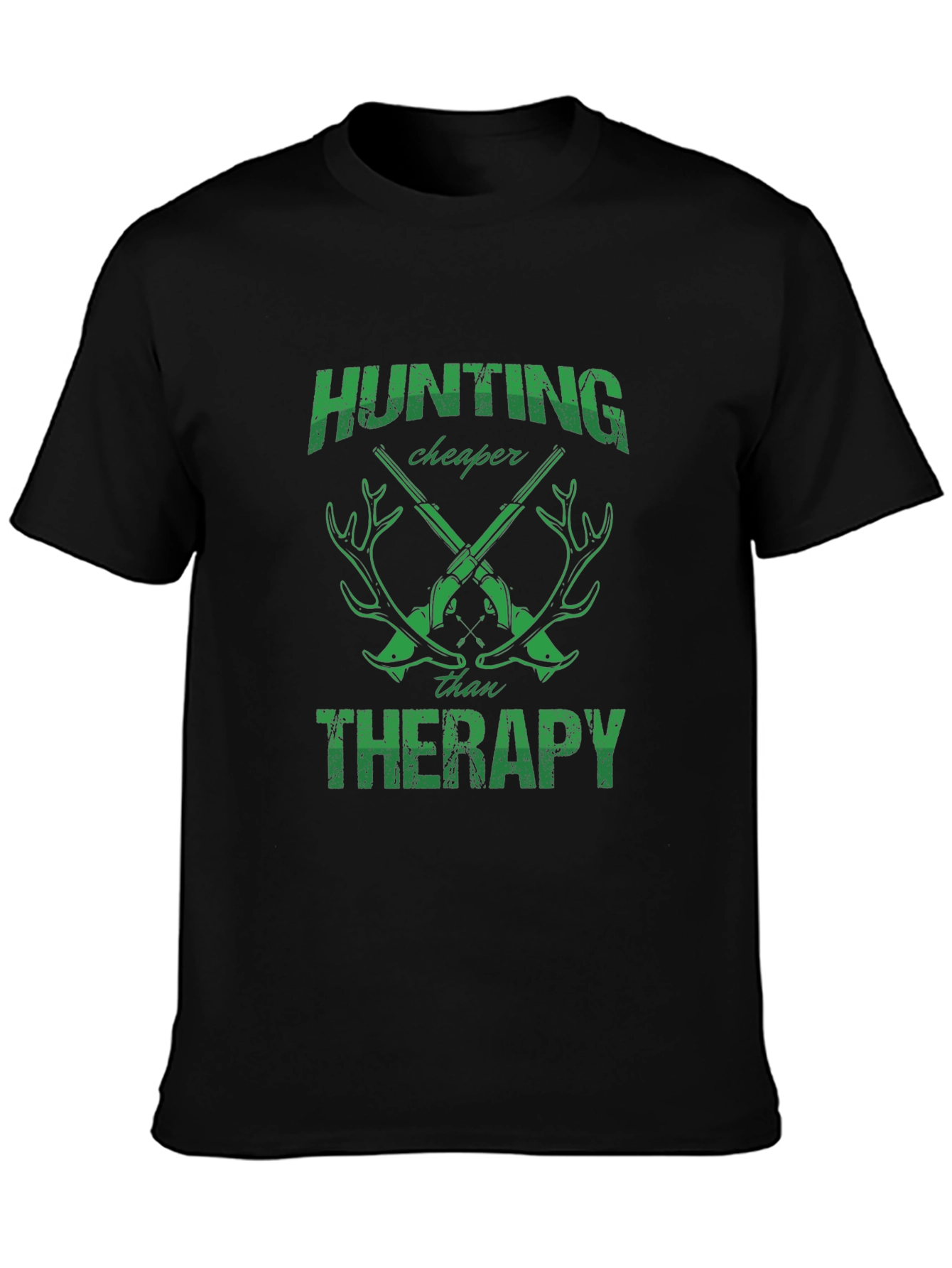 Hunting Cheaper Than Therapy Graphic T-Shirt