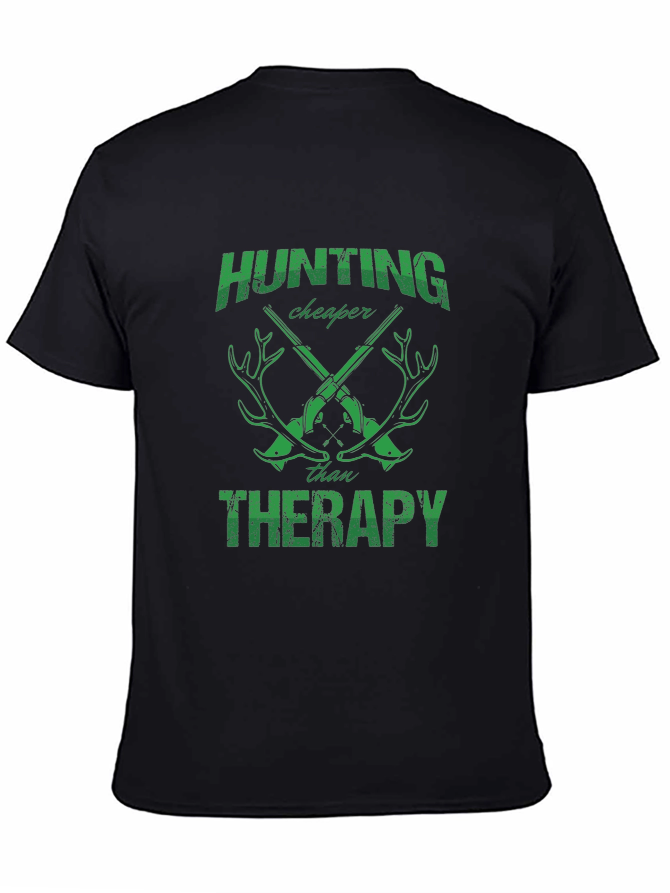 Hunting Cheaper Than Therapy Graphic T-Shirt