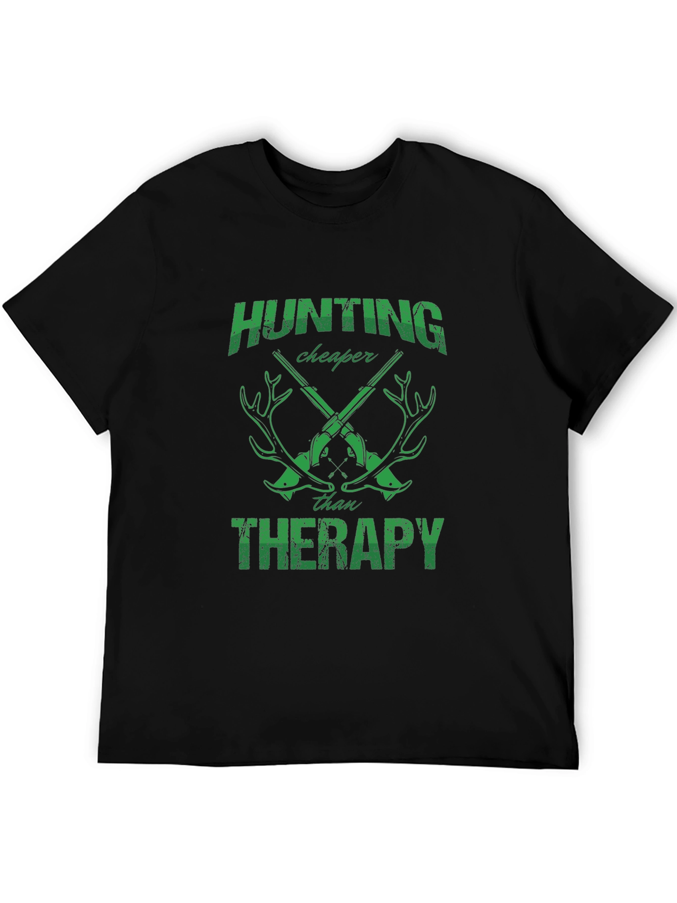 Hunting Cheaper Than Therapy Graphic T-Shirt
