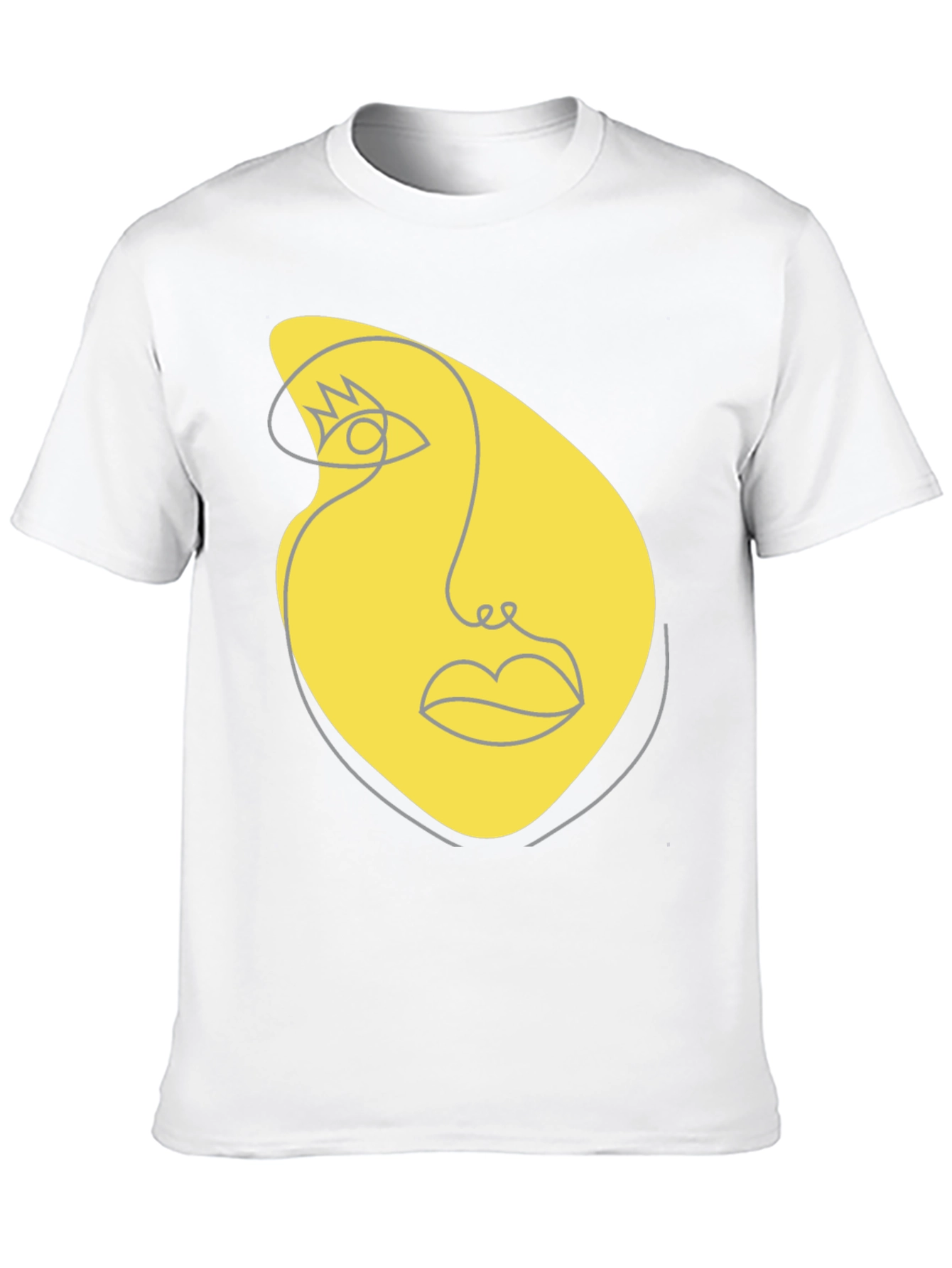 Abstract Face Graphic Tee - Modern Art T-Shirt