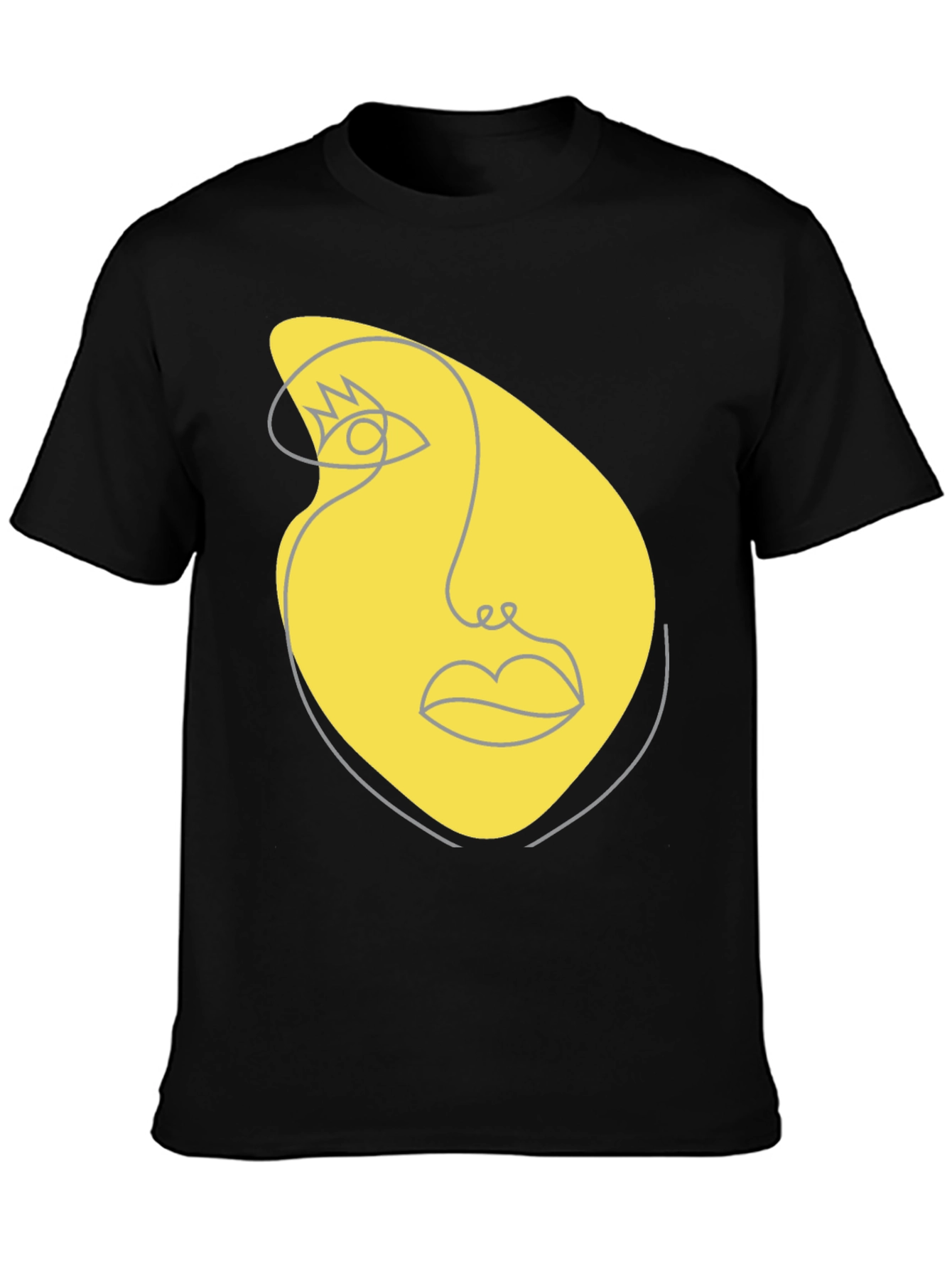 Abstract Face Graphic Tee - Modern Art T-Shirt