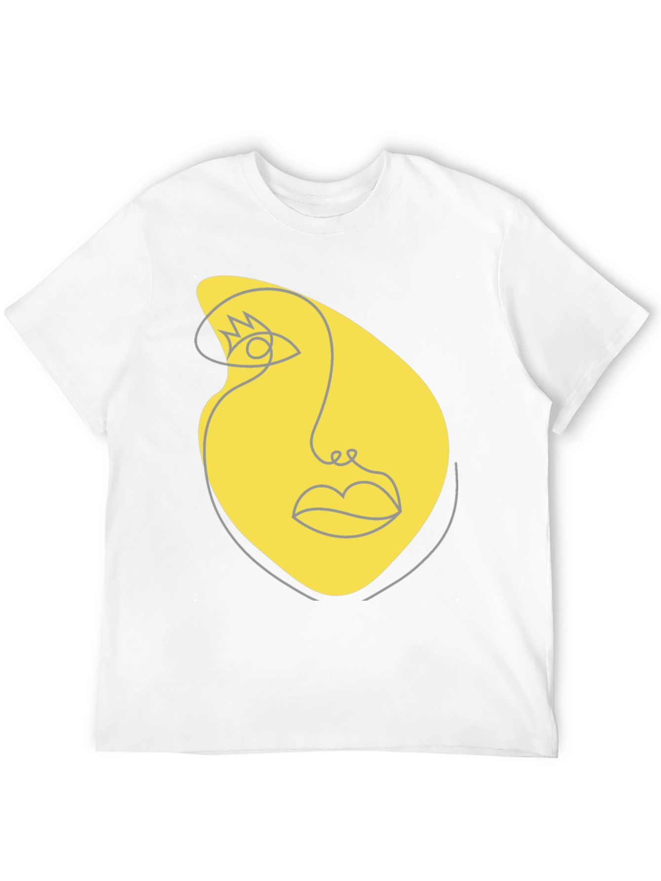 Abstract Face Graphic Tee - Modern Art T-Shirt