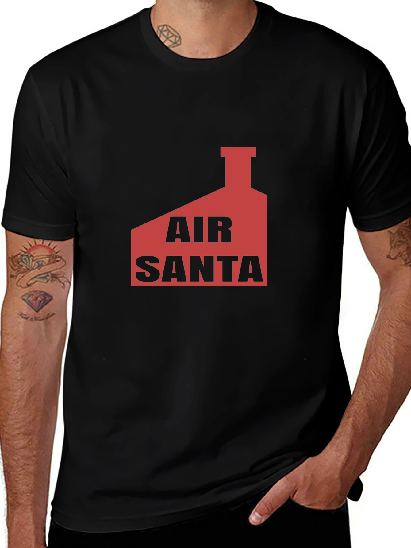 Air Santa Graphic Tee - Black