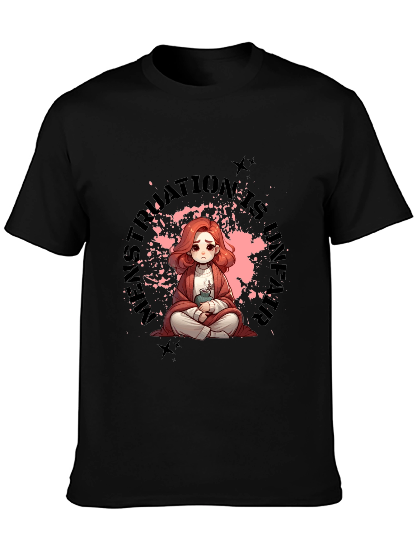Anime Girl Menstruation is Never Fair T-Shirt