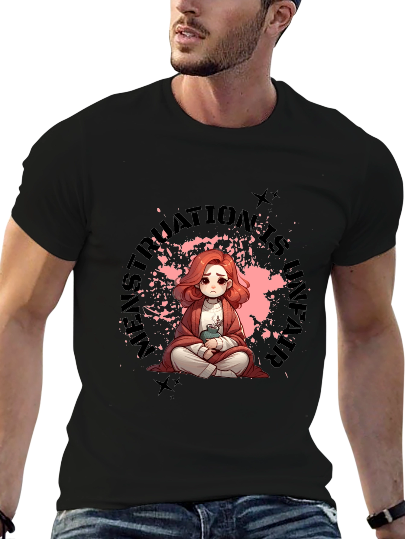 Anime Girl Menstruation is Never Fair T-Shirt