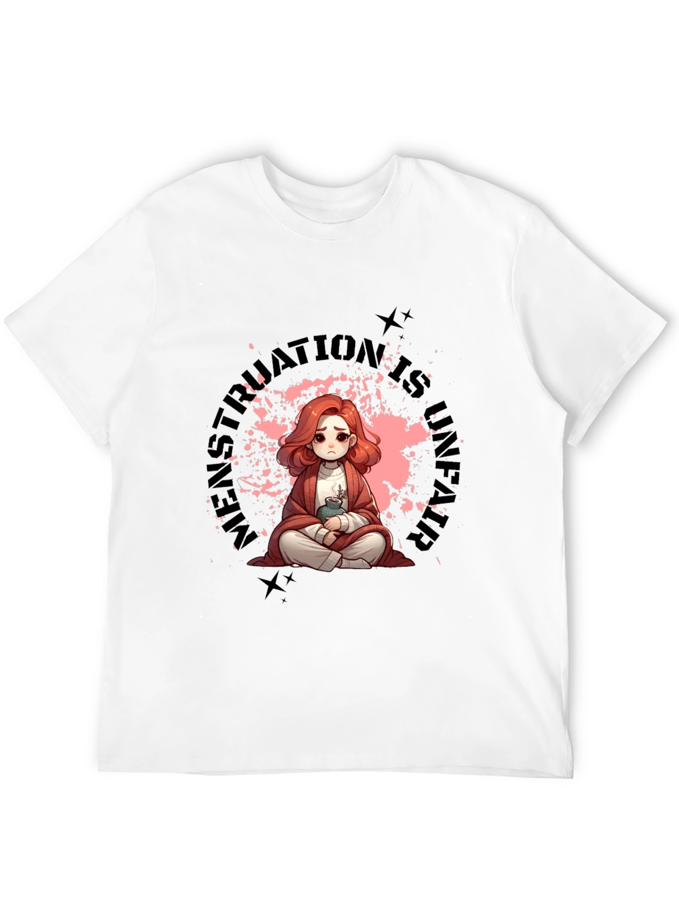 Anime Girl Menstruation is Never Fair T-Shirt