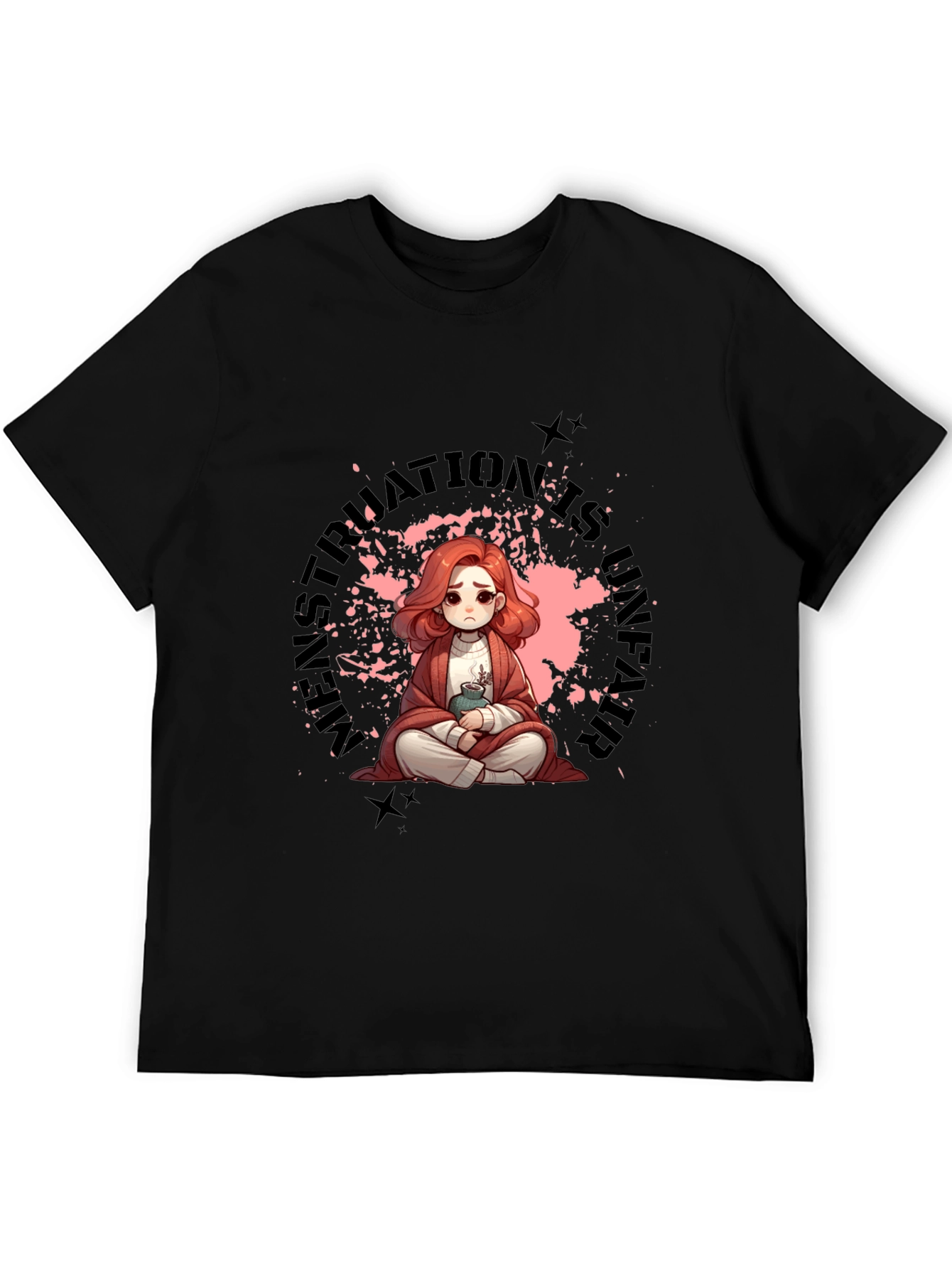 Anime Girl Menstruation is Never Fair T-Shirt