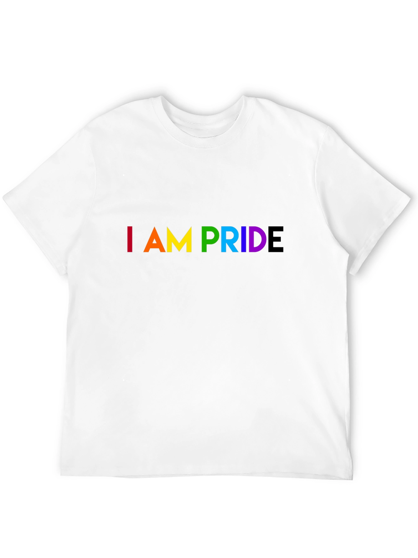 I am Pride LGBTQ+ Rainbow Graphic Tee - Black