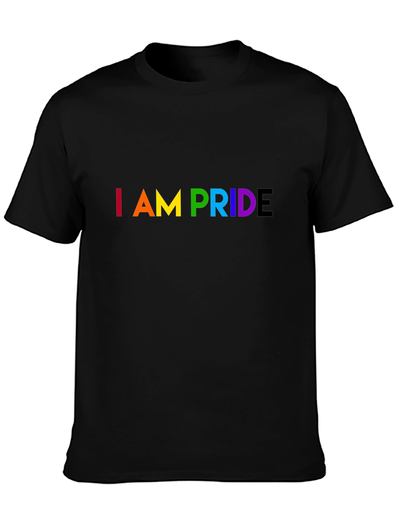 I am Pride LGBTQ+ Rainbow Graphic Tee - Black