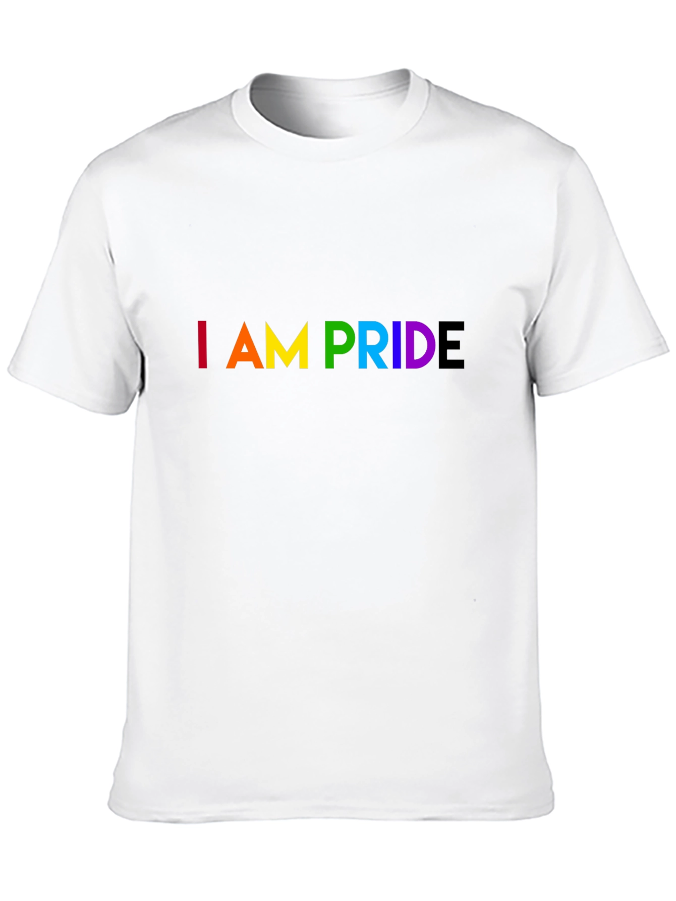 I am Pride LGBTQ+ Rainbow Graphic Tee - Black