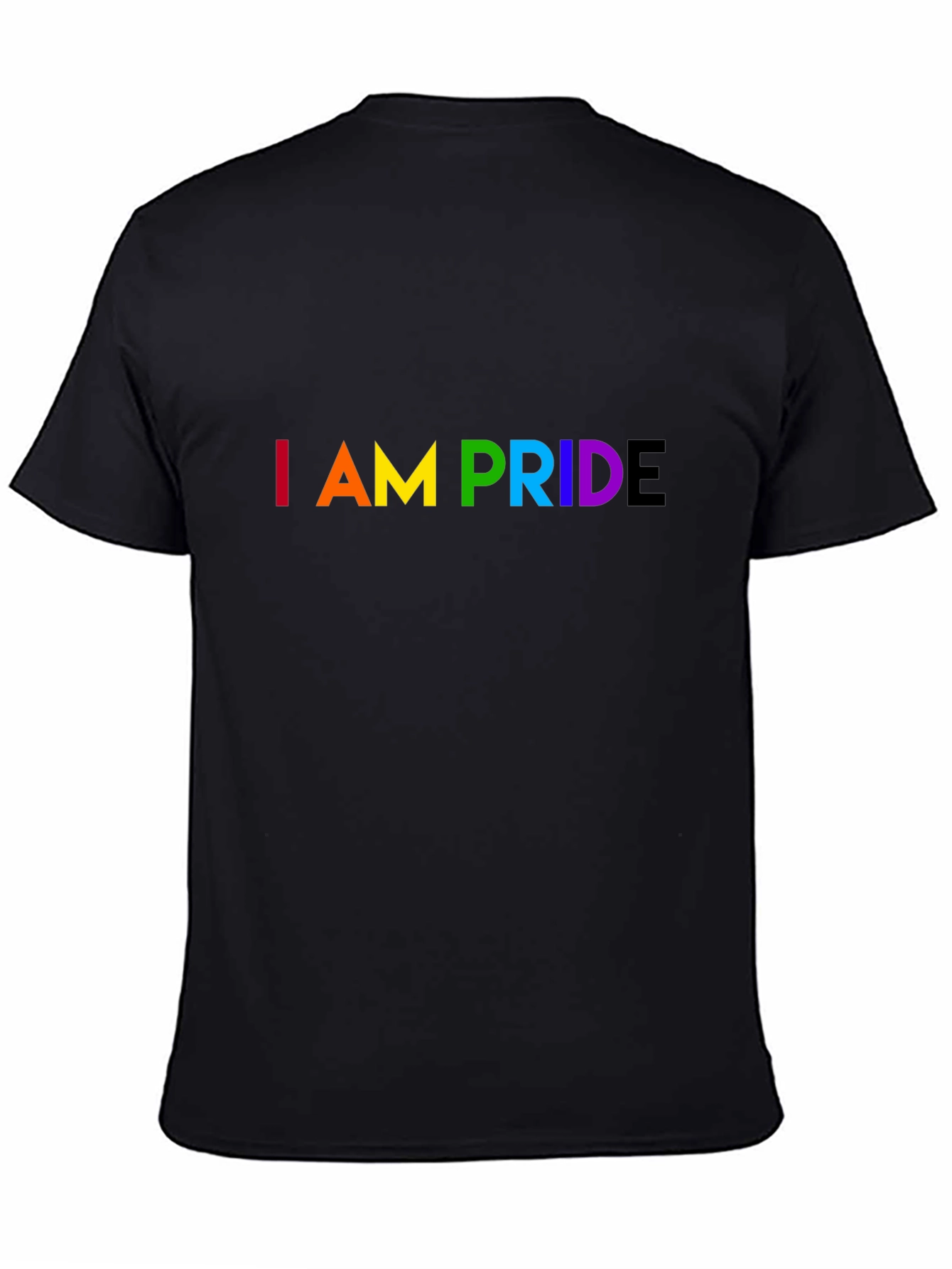I am Pride LGBTQ+ Rainbow Graphic Tee - Black