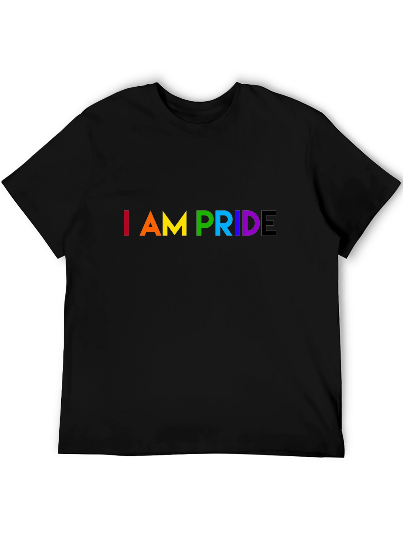 I am Pride LGBTQ+ Rainbow Graphic Tee - Black
