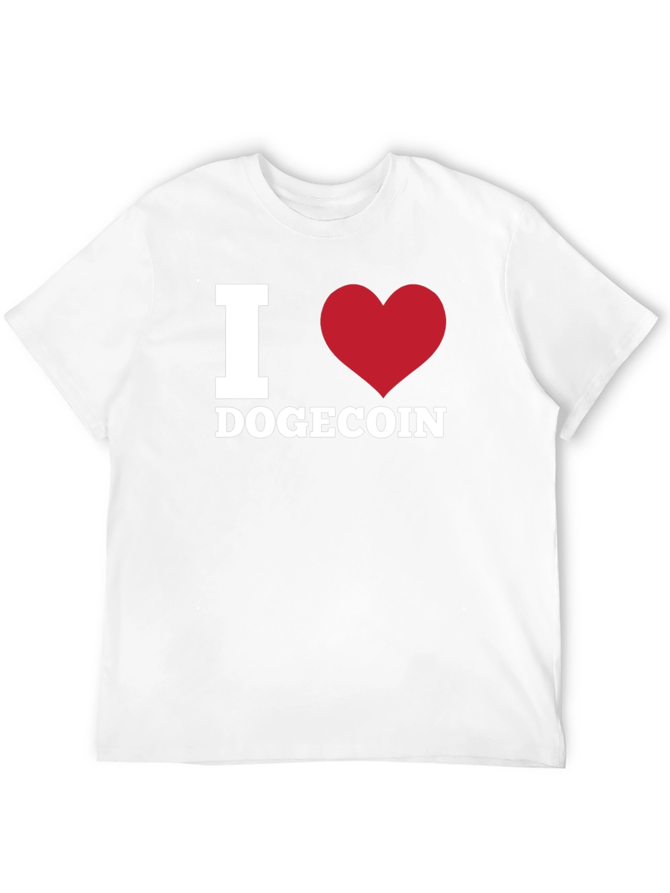 I Heart Dogecoin Black T-Shirt Crypto Fan Apparel