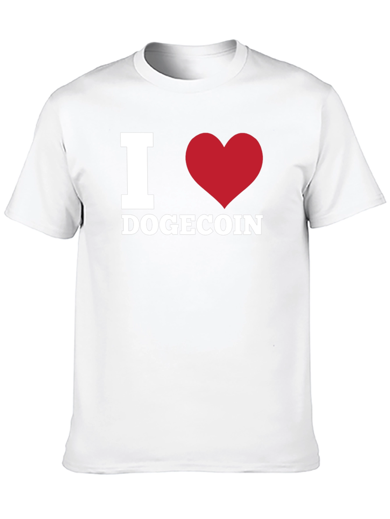 I Heart Dogecoin Black T-Shirt Crypto Fan Apparel