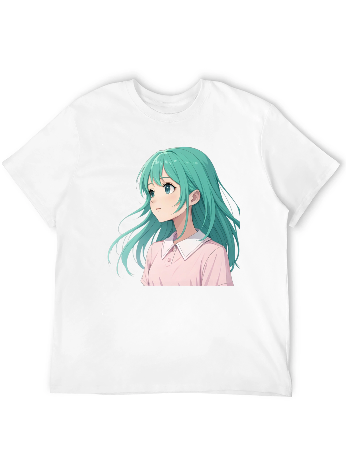 Anime Girl Graphic Tee - Casual Black T-Shirt