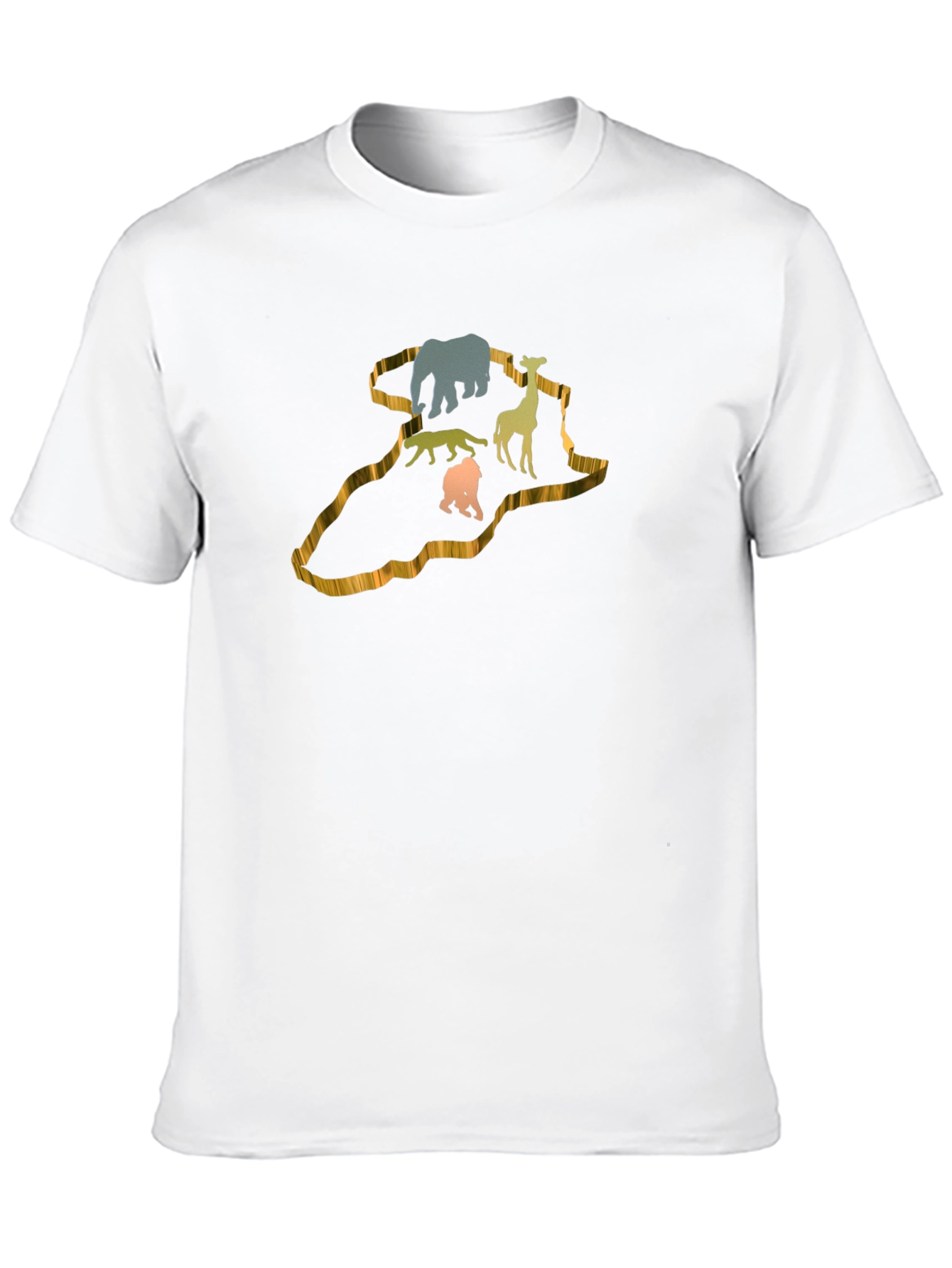 African Animals Silhouette Graphic T-Shirt