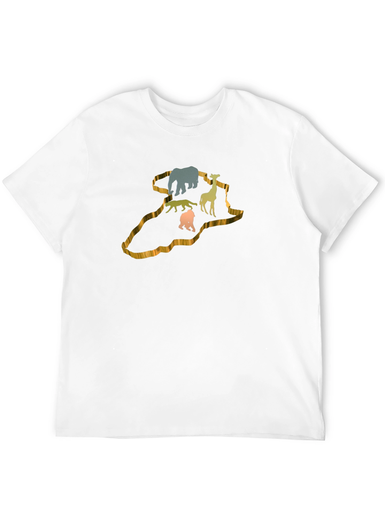African Animals Silhouette Graphic T-Shirt