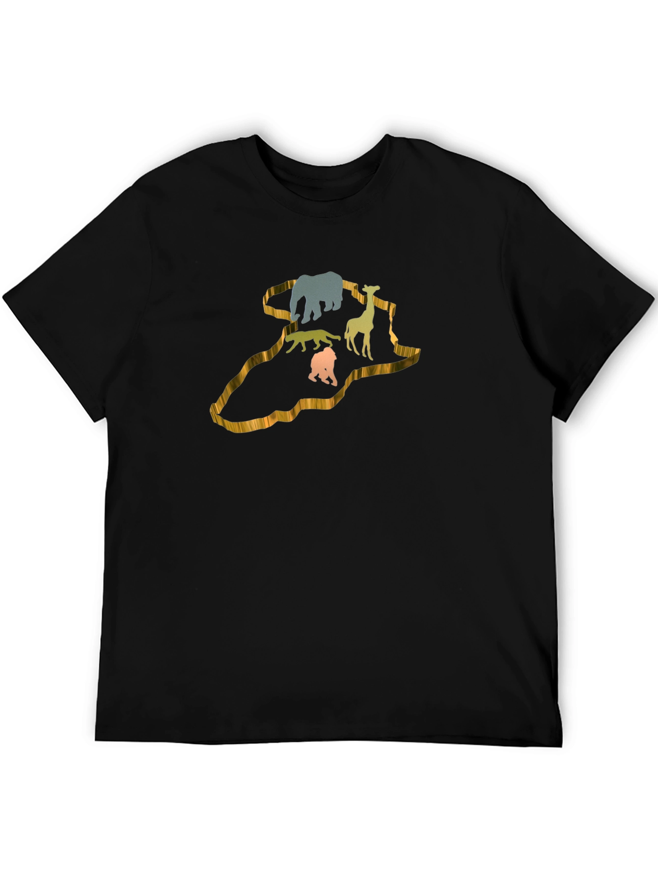 African Animals Silhouette Graphic T-Shirt