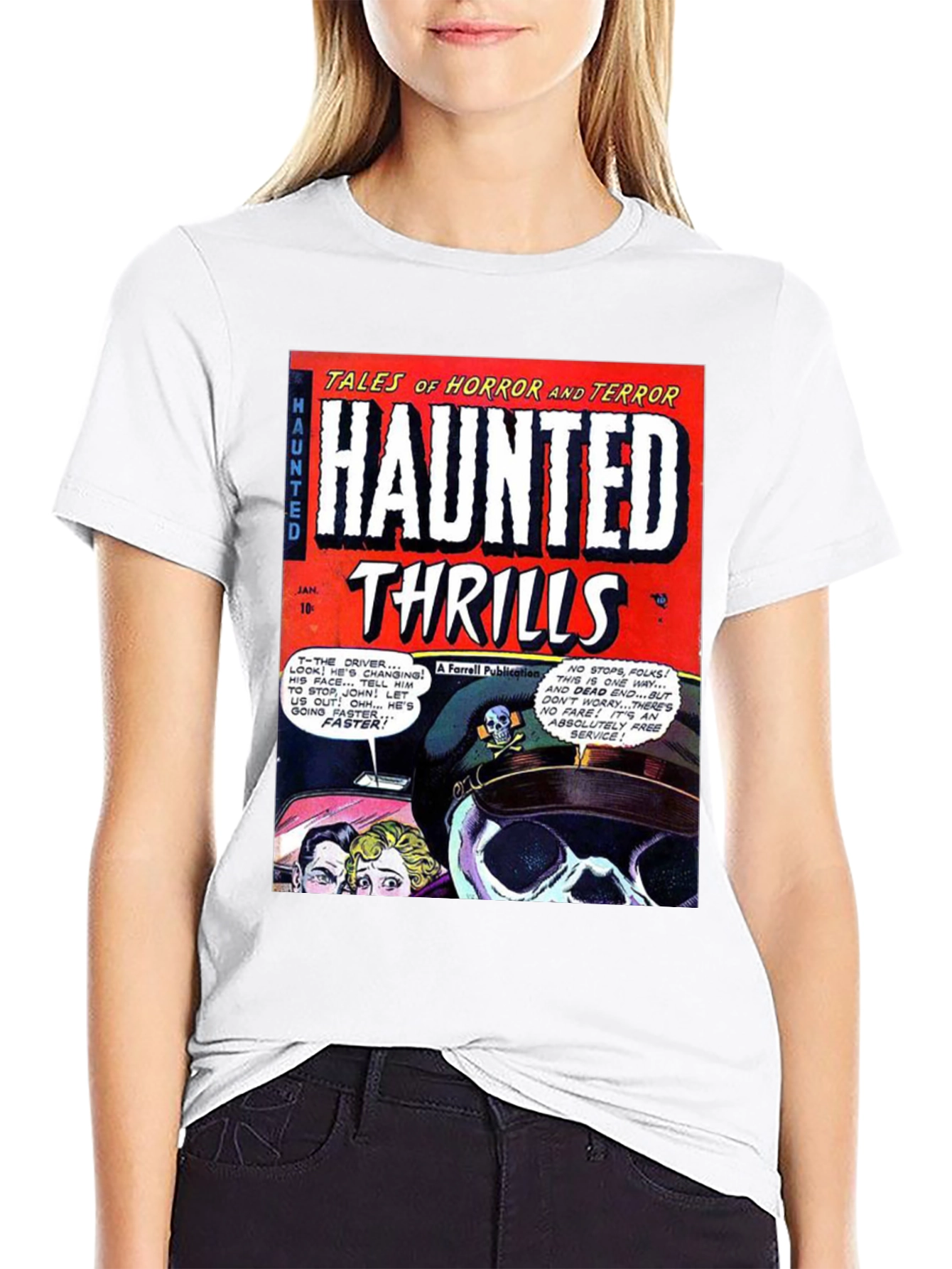 Haunted Thrills Comic Book T-Shirt