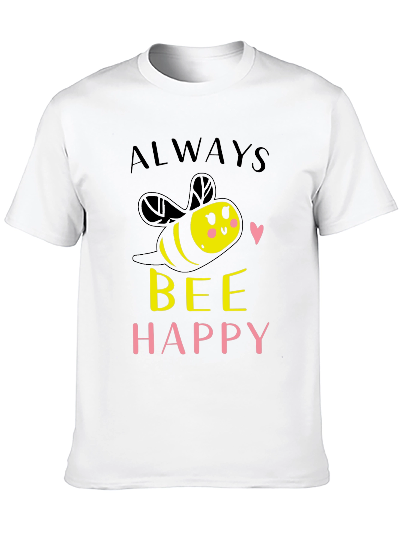 Always Bee Happy Graphic T-Shirt - Black
