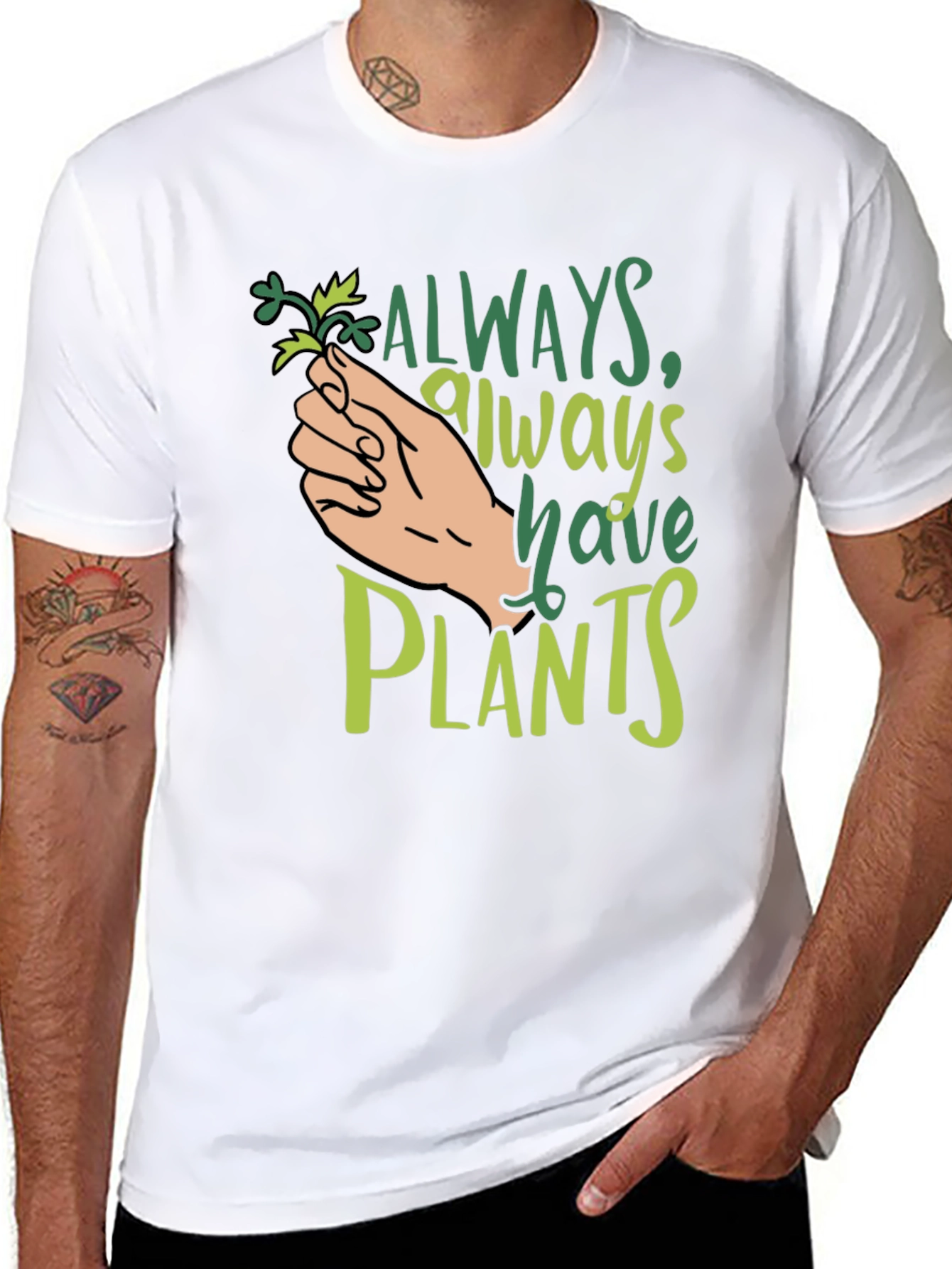 Always Have Plants Black T-Shirt Plant Lover Tee