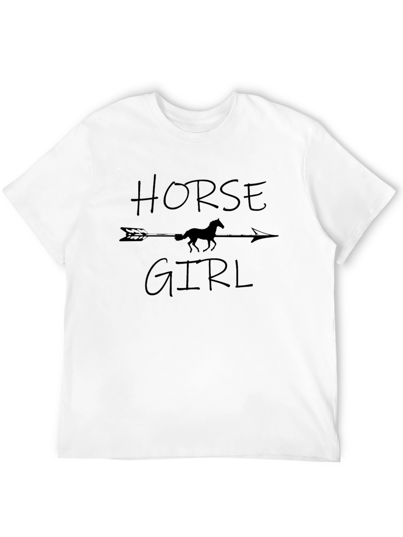 Horse Girl Graphic T-Shirt - Black