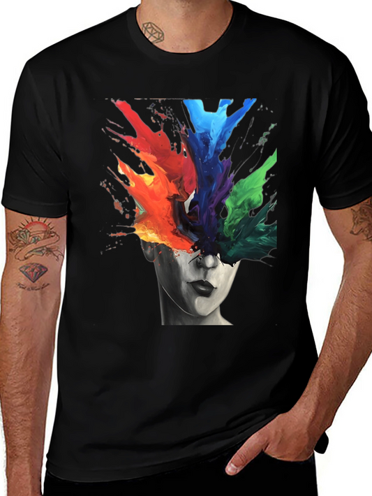Abstract Colorful Mind T-Shirt - Artistic Expression