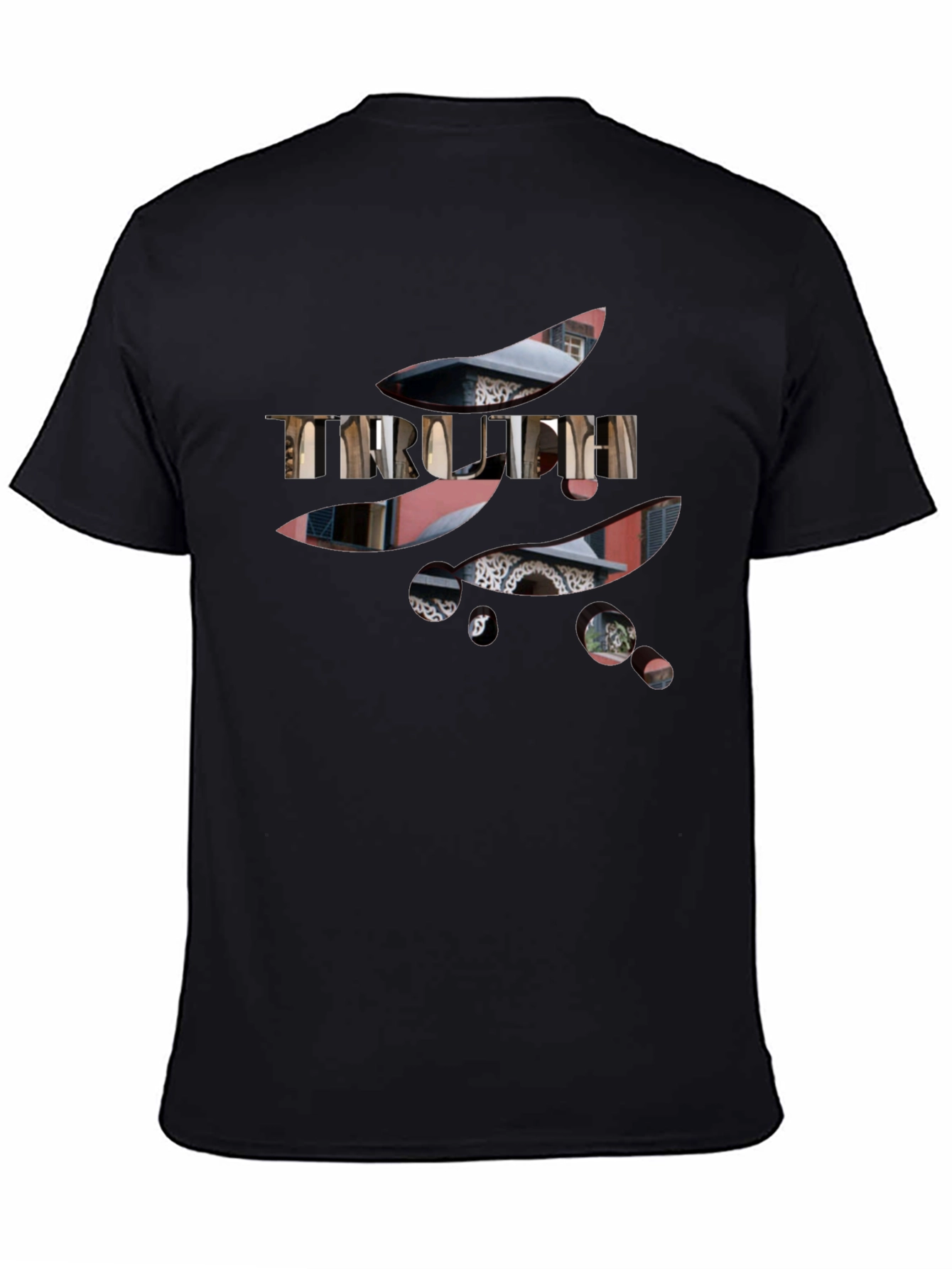 Abstract Truth Graphic Black T-Shirt