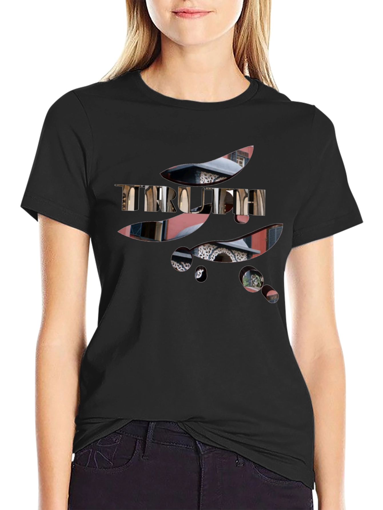 Abstract Truth Graphic Black T-Shirt